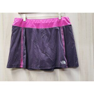 North Face Running Skirt Skort, Sz Large, Purple Pink, Brief liner, zip pocket